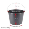 Baueimer Baukübel Mörteleimer 12L Futtereimer Eimer Schwarz Produktbild-Vorschau 6