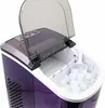 A close-up shot of a purple ice maker with its lid open, revealing ice cubes and a scoop inside. Produktbild-Vorschau
