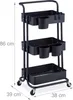 Chariot Relaxdays, 3 étages, 2 freins, chariot polyvalent Voir les images du produit 4