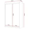 A diagram showing the dimensions of a wardrobe. Produktbild-Vorschau