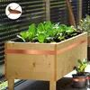 A raised garden bed with young plants, featuring copper tape around the sides to deter slugs. Produktbild-Vorschau