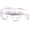 The Living Store Massivholzbett mit Kopfteil Wachsbraun Produktbild-Vorschau 11