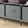 Stoffschrank Kleiderschrank mit Kleiderstange 10 Fächer 4 Produktbild-Vorschau 7