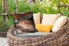 MuchoWow® Outdoor Kissen - Marmoroptik - Gold - Schwarz - Produktbild-Vorschau 3
