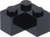 A single black LEGO brick with three studs, forming a corner shape. Anteprima dell’immagine prodotto