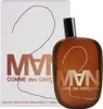 A bottle of Comme des Garcons 2 (M) Eau de Toilette and its packaging are shown against a white background. Voir les images du produit