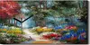 Wanduhr Uhr Wandbild Leinwand Geräuschlos 60x30 Wald Blume Produktbild-Vorschau 1