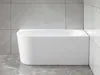 Aqualine TIBERA R Stehende Eckbadewanne 140x70cm, weiß Produktbild-Vorschau 3