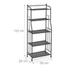 Regál s 5 policemi RD9962, černý Náhled obrázku produktu 4