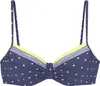 LASCANA Bügel-Bikini-Top Monri blau-gelb-bedruckt Größe 40 Produktbild-Vorschau 1