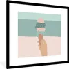 MuchoWow® Gerahmtes Poster Sommer - Eiscreme - Blau 40x40 Produktbild-Vorschau 1