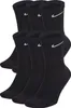 A stack of black Nike socks with white Nike logos. Podgląd zdjęcia produktu