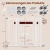 COSTWAY Deurbeveiligingshek voor honden, 74-104x76 cm hoog, Productafbeelding-voorbeeld 2