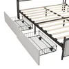 INONEFT Stauraumbett 160x200cm mit 4 Schubladen, Doppelbett Produktbild-Vorschau 11