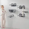 PawHut Katzen Kletterwand Set mit Kaztentreppe Kratzbaum Produktbild-Vorschau 3