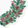12 Servietten rund Winter Branches - Zapfen im Kranz Ø32cm Produktbild-Vorschau 1