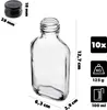 Kolba biodrowa KADAX 100ml, 10 sztuk, małe szklane butelki Podgląd zdjęcia produktu 2