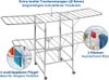 A stainless steel mobile clothes dryer with multiple drying levels and wings. Náhled obrázku produktu