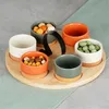 Excellent Houseware 7-teiliges Servierset, Keramik/Bambus, Produktbild-Vorschau 5