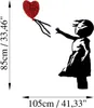 Wallity, Banksy - 13-1, nástěnná dekorace, červená, kov, Náhled obrázku produktu 8