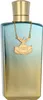 A perfume bottle with a gold chain and emblem. Anteprima dell’immagine prodotto
