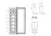 Technical drawing and dimensions of a wine cooler. Produktbild-Vorschau