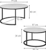 Zestaw stolików kawowych Vicco Montreal Biały 77 x 40 cm 2 Podgląd zdjęcia produktu 3