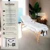 Skládací dřevěné masážní lehátko, 3 zóny, 10 cm čalounění Náhled obrázku produktu 10