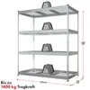 Rayonnage pour charges lourdes galvanisé Yukon Rivet, 160 x Voir les images du produit 2