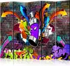 5-teiliger Doppelseitiger Vlies Paravent - Graffiti: Produktbild-Vorschau 1