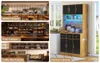 Buffet multifonctionnel de 100x40x180 cm, avec éclairage Voir les images du produit 6