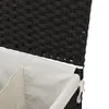 vidaXL Wäschekorb mit 2 Fächern Schwarz 53x35x57 cm Poly Produktbild-Vorschau 9