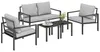 Outsunny Gartenmöbel Set 4 Personen wetterfest Produktbild-Vorschau 1