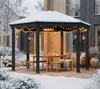 Palram - Canopia Aluminium Pavillon Roma Anthrazit 415x359 Produktbild-Vorschau 4