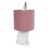 Clayre & Eef Tischlampe Kaninchen Ø 20x43 cm Weiß Rosa Produktbild-Vorschau 4