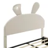 Close-up of a bed headboard with bunny ears. Anteprima dell’immagine prodotto
