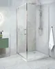 BELIANI Duschkabine Silber aus Sicherheitsglas Aluminium Produktbild-Vorschau 2