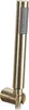 A close-up studio shot of a gold-colored shower head with a gray grip. Produktbild-Vorschau