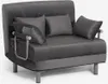 Fauteuil-lit pliable gain de place en velours Deborah Twin Voir les images du produit 1