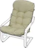 A cream-colored cushion on a white chair. Anteprima dell’immagine prodotto