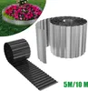 A collage of garden edging products, showing a finished installation and rolls of the product. Náhled obrázku produktu