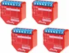 Four identical red Shelly smart home devices are arranged in a grid. Produktbild-Vorschau