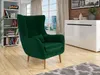 Designové křeslo ušák LEVI - zelené Náhled obrázku produktu 1