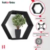 KOTARBAU® Hexagon Wandregal Schwarz 14x47x41 cm Hexagon Produktbild-Vorschau 4