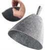 Saunahut Aus Filz - Saunakappe Grau - Unisex - 100% Wolle - Produktbild-Vorschau 4