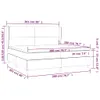 vidaXL Boxspringbett mit Matratze Dunkelblau 200x200 cm Produktbild-Vorschau 8