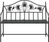 Ławka ogrodowa vidaXL, czarna, 104 x 52,5 x 89 cm, stal Podgląd zdjęcia produktu 4