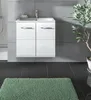 Ice meuble sous lavabo avec lavabo 2 portes blanc brillant, Voir les images du produit 7