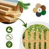 A collage of images showing wood planks, pine cones, color swatches, and a wooden fence. Náhled obrázku produktu