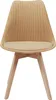 A single chair with a corduroy texture and wooden legs, presented against a white background. Náhled obrázku produktu